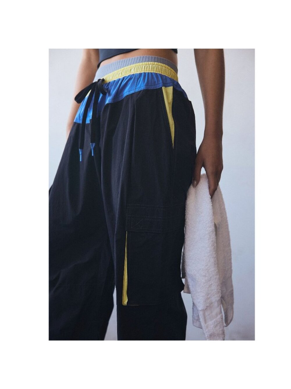 Free People FP Movement Spring Forward Colorblock Athletic Cargo Pants S